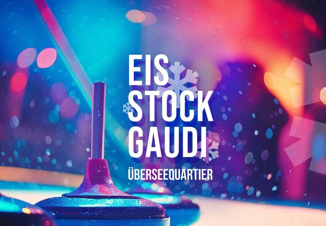 EisstockGaudi Überseequartier – Eisstock auf der Bahn