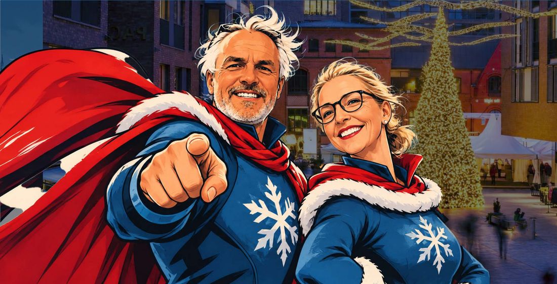 Ingo Sobisch und Petra Ostarhild als WeihnachtsHelden in der HafenCity
